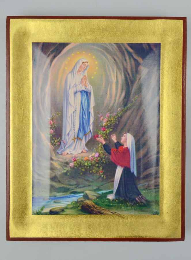 Icône Apparitions de Lourdes à Ste Bernadette - 18cm (pic 1)