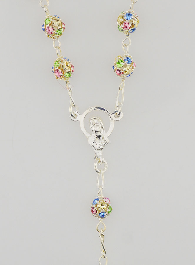 Chapelet en Argent & Perles de Cristal 6mm (pic 4)