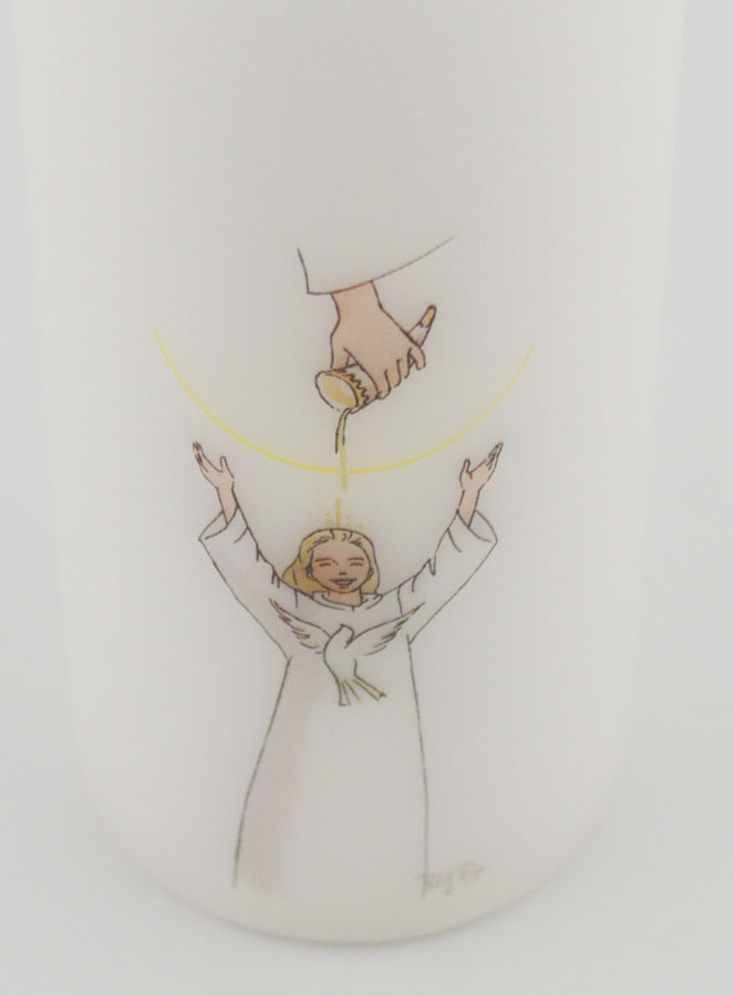 Bougie Cierge de Confirmation - Onction du Saint Esprit Fille Blonde (pic 4)