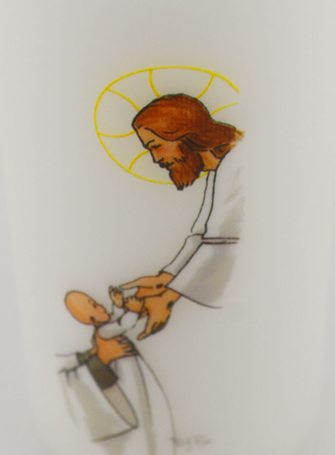 Bougie Cierge de Baptême - Attaché au Christ pour la Vie (pic 4)