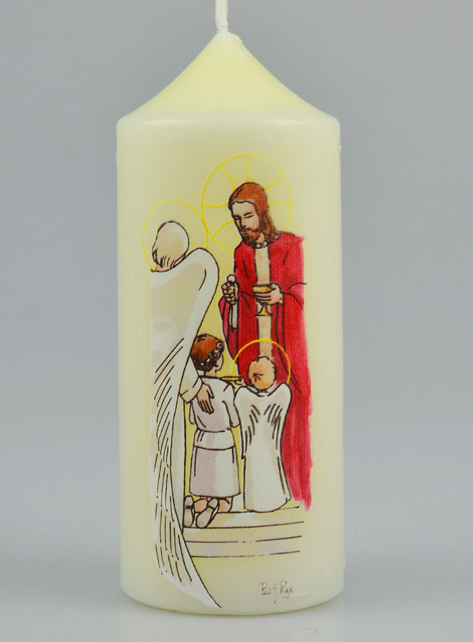 Bougie Cierge de Communion Pain des Anges - Fille Brune (pic 2)