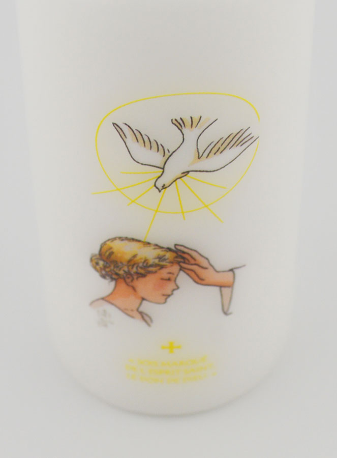 Cierge de Confirmation Marque de l'Esprit Saint - Fille Blonde (pic 4)