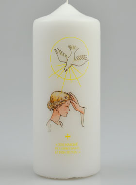 Bougie Cierge de Confirmation Don de Dieu - Fille Blonde (pic 1)