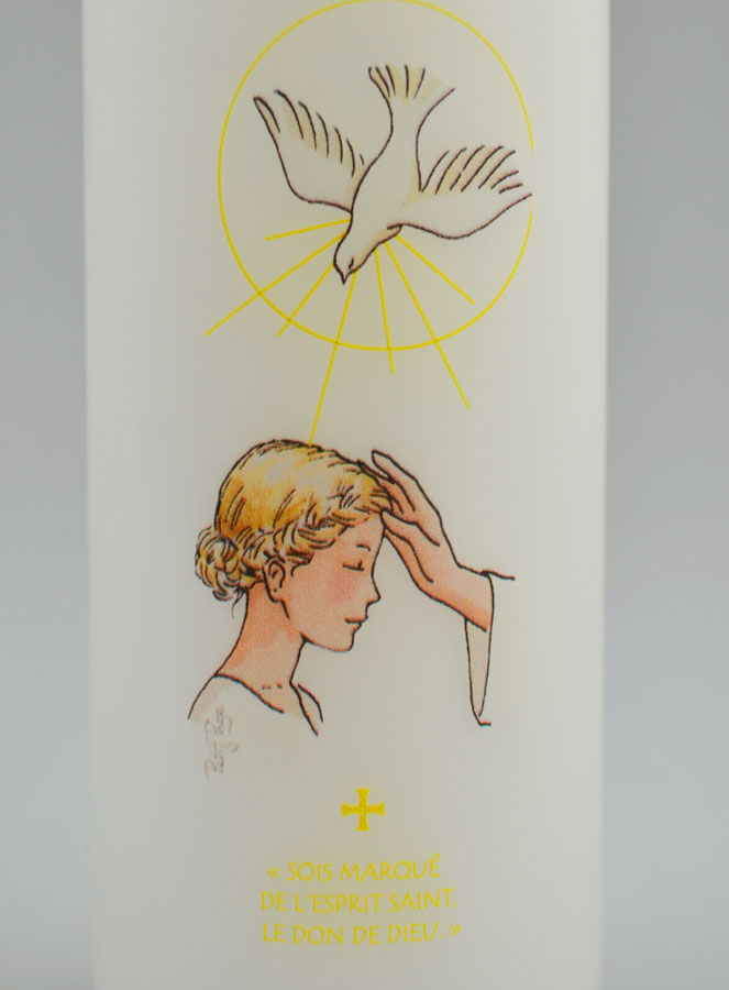 Bougie Cierge de Confirmation Don de Dieu - Fille Blonde (pic 3)