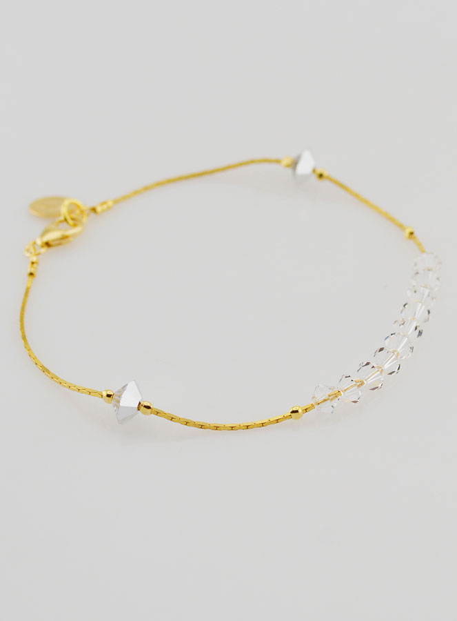 Bracelet Dizainier en Cristal & Or (pic 4)