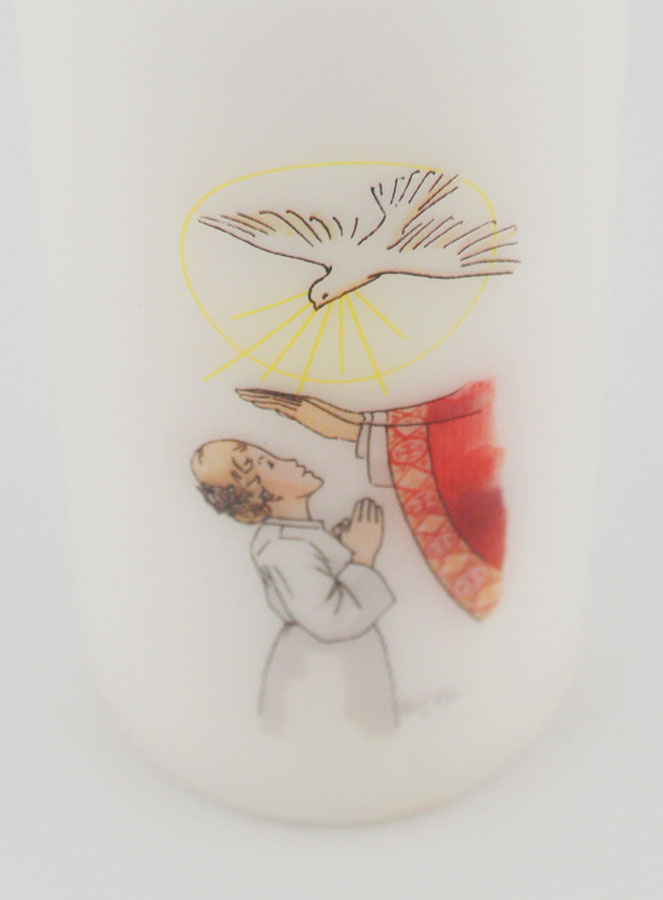 Cierge de Confirmation Reçois l'Esprit Saint - Fille Blonde (pic 4)