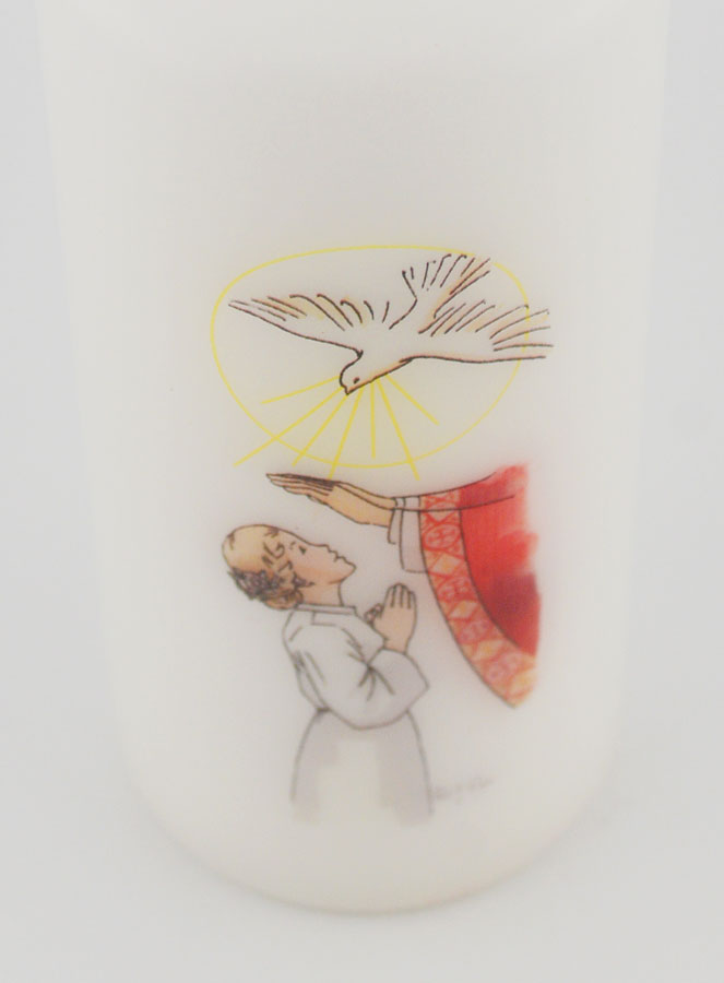 Bougie Cierge de Confirmation  Imposition des Mains - Fille Blonde (pic 4)