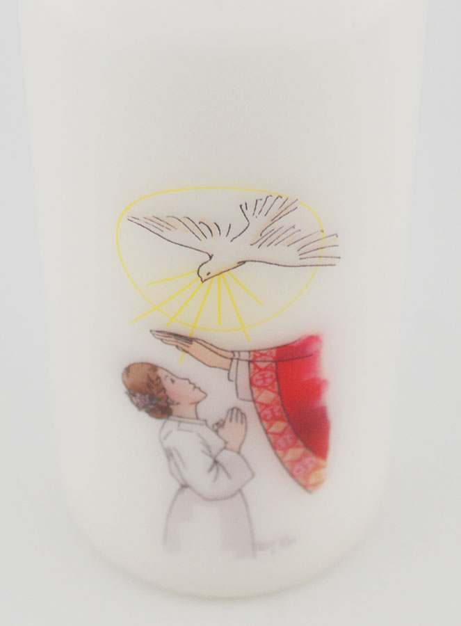 Cierge de Confirmation - Reçois l'Esprit Saint - Fille Brune (pic 4)