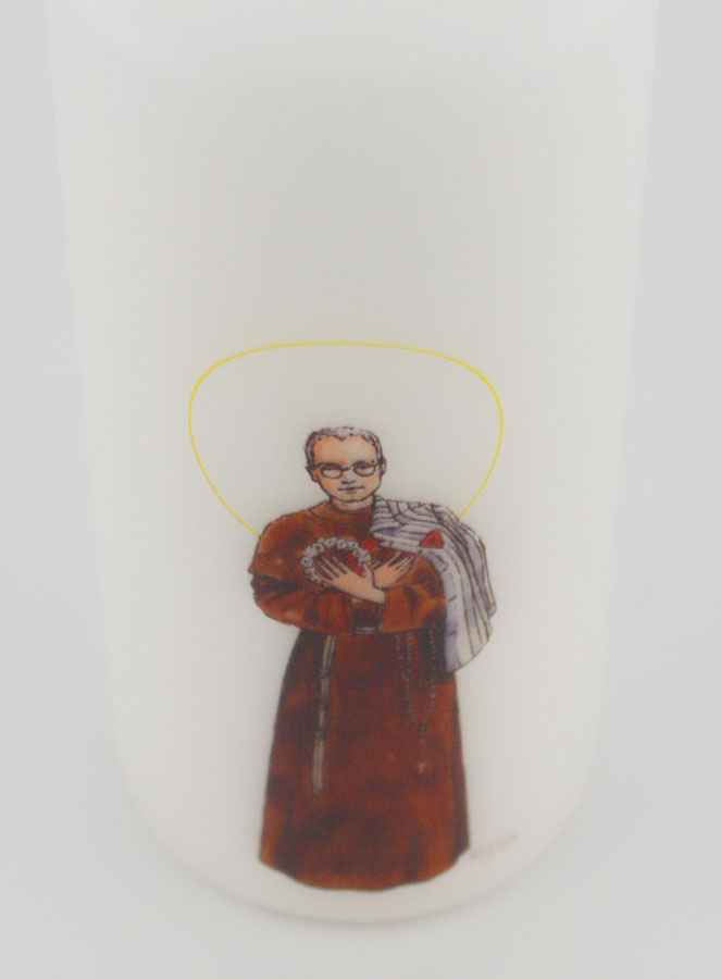 Bougie cierge Saint Maximilien Kolbe (pic 4)
