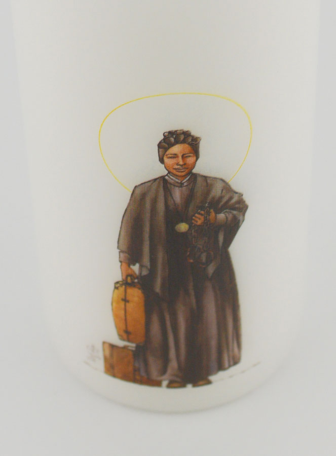 Bougie Cierge Religieux Sainte Bakhita (pic 4)