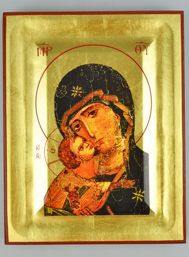 Icône Vierge Marie - Vierge de Vladimir - 18cm (pic 2)