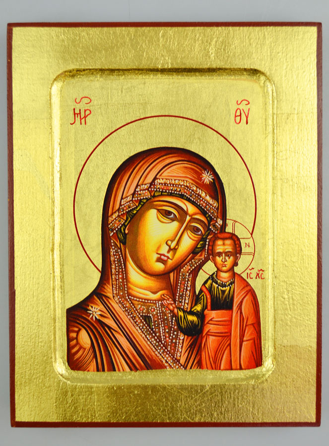 Icône Byzantine Notre Dame de Kazan - 18 cm (pic 2)