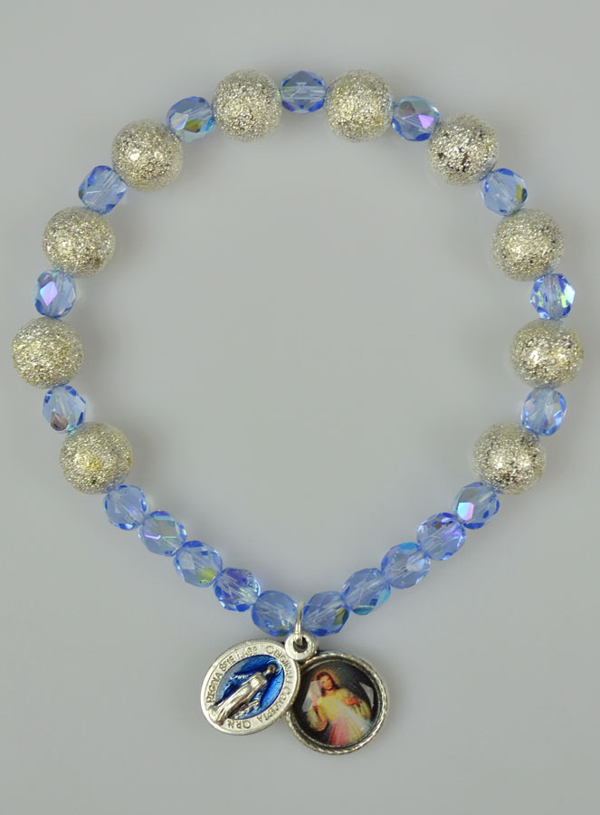 Bracelet Dizainier Vierge Miraculeuse & Christ Miséricordieux (pic 2)