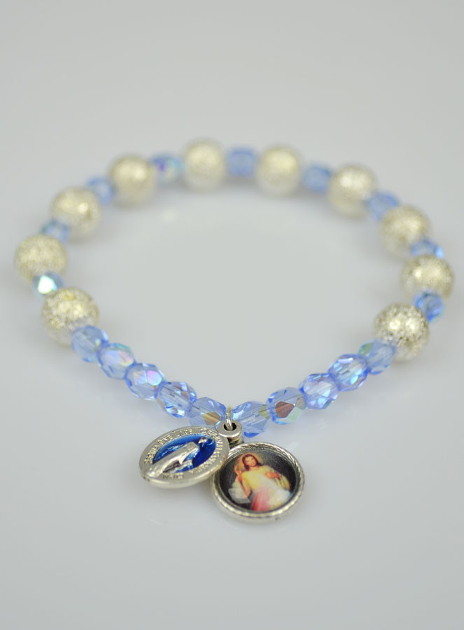 Bracelet Dizainier Vierge Miraculeuse & Christ Miséricordieux (pic 3)