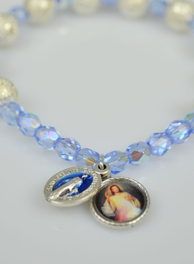 Bracelet Dizainier Vierge Miraculeuse & Christ Miséricordieux (pic 4)