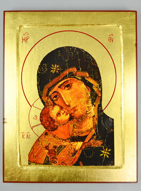 Icône Byzantine Vierge de Tendresse - 30cm (pic 1)