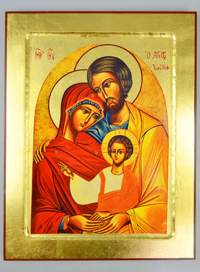 Icône Byzantine Sainte Famille de Nazareth - 30cm (pic 2)