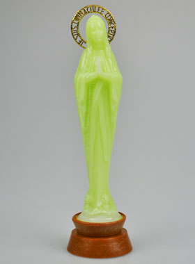 Statue Notre Dame de Lourdes Fluo Lumineuse - 14 cm (pic 1)