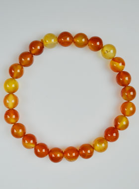 Bracelet en Pierre Naturelle de Cornaline 8mm (pic 1)