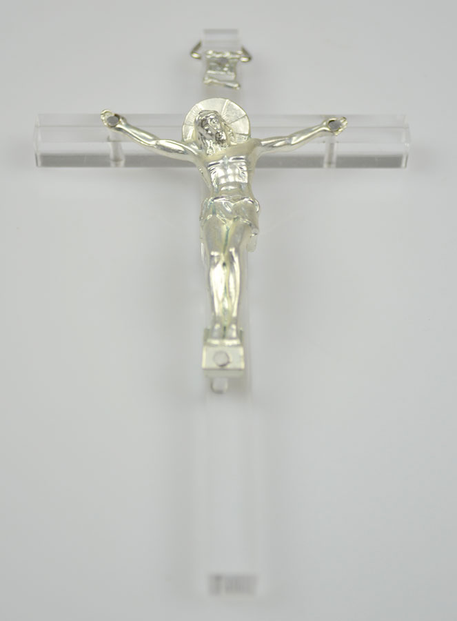 Crucifix Moderne Art Déco à suspendre  - 15cm (pic 3)