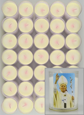 24 Bougies Veilleuse Pape Saint Jean-Paul II (pic 1)