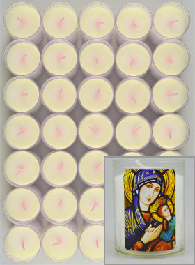 48 Bougies Veilleuse Sainte Vierge Marie à l'Enfant (pic 1)