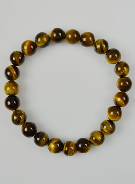Bracelet en Pierre Naturelle en Oeil de Tigre - 8mm (pic 1)
