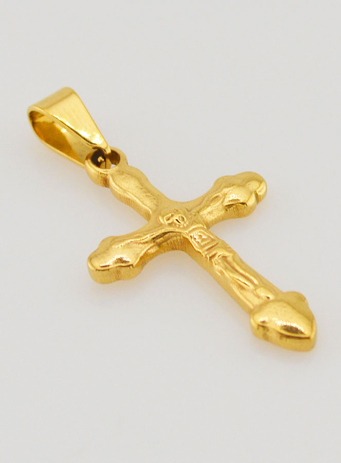 Pendentif Croix du Christ - 28mm (pic 3)