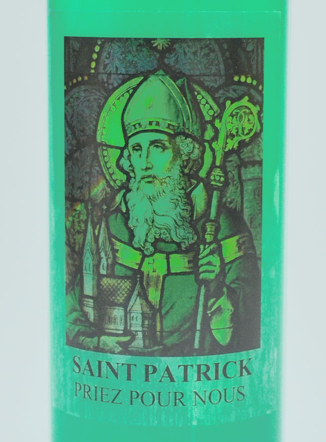 Bougie de Neuvaine Fête de Saint Patrick - 17.5cm (pic 3)