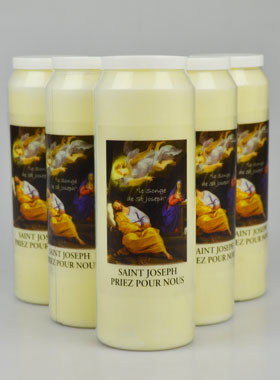 Lot de 6 Bougies de Neuvaine le Songe de Saint Joseph (pic 1)