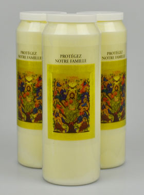 Lot de 3 Bougies de Neuvaine Arbre de Vie Protecteur (pic 1)
