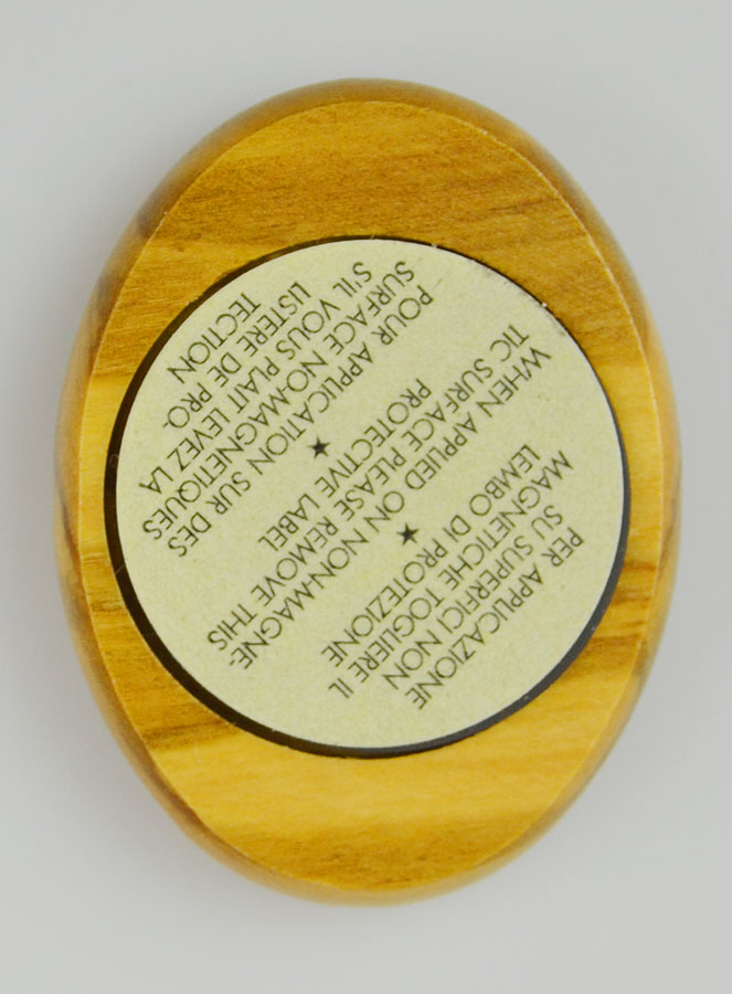 Plaque Auto Sainte Anne en Bois d'Olivier 4cm (pic 4)