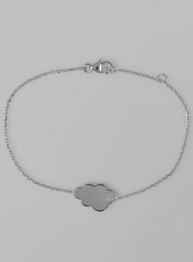 Bracelet Gourmette Enfant Nuage en Argent - Maille Gourmette (pic 1)
