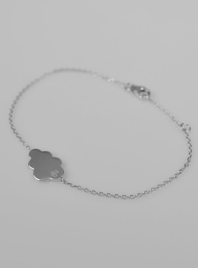 Bracelet Gourmette Enfant Nuage en Argent - Maille Gourmette (pic 3)