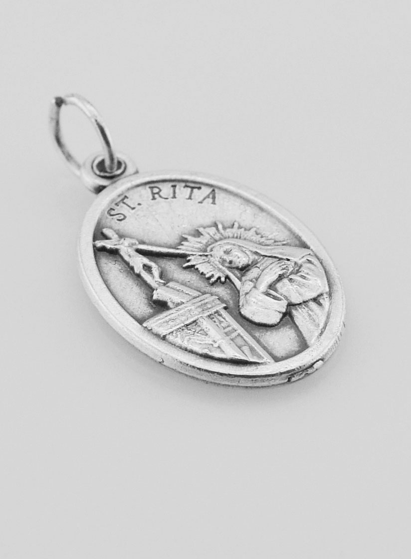 Médaille Sainte Rita avec Image & Pochette Cadeau (pic 3)