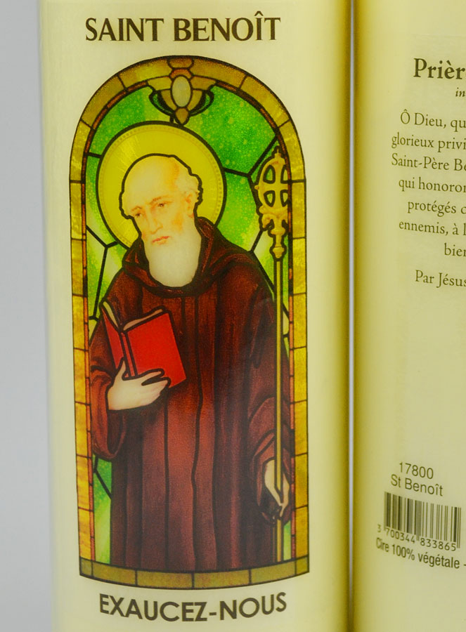 Bougie de Neuvaine Pour la Protection - Saint Benoît (pic 3)