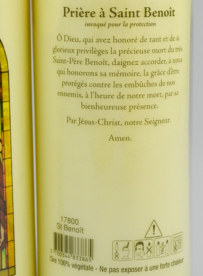 Bougie de Neuvaine Pour la Protection - Saint Benoît (pic 4)