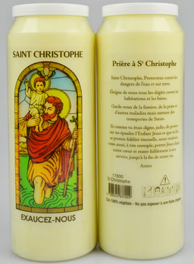 Bougie de Neuvaine Protection contre les Dangers - Saint Christophe (pic 1)