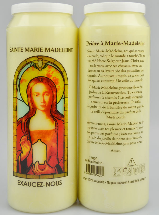 Bougie de Neuvaine Prier pour une Conversion - Sainte Marie-Madeleine (pic 1)