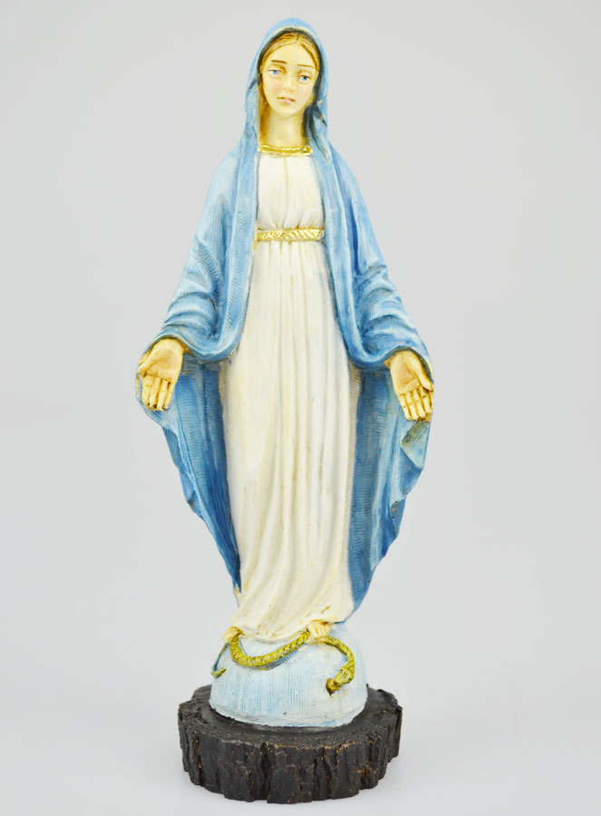 Statue de la Vierge Miraculeuse Marbre et Résine - 20cm (pic 2)