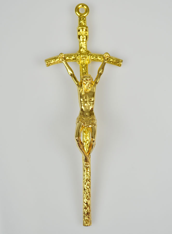 Crucifix à Suspendre 14cm - Or (pic 2)