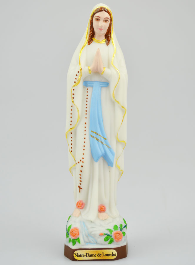Statue Notre Dame de Lourdes Résine et Fibre de Verre - 15cm (pic 2)