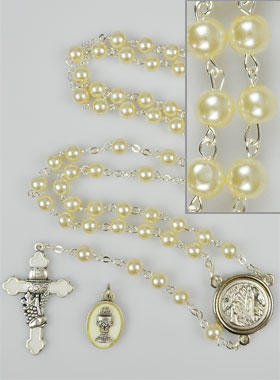 Chapelet de Lourdes & Communion - Argenté (pic 1)