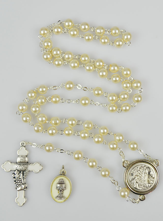 Chapelet de Lourdes & Communion - Argenté (pic 2)
