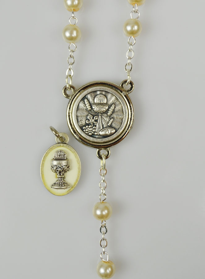 Chapelet de Lourdes & Communion - Argenté (pic 3)