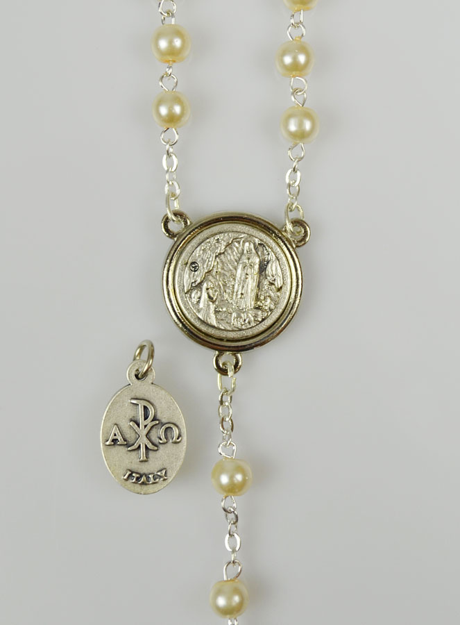 Chapelet de Lourdes & Communion - Argenté (pic 4)