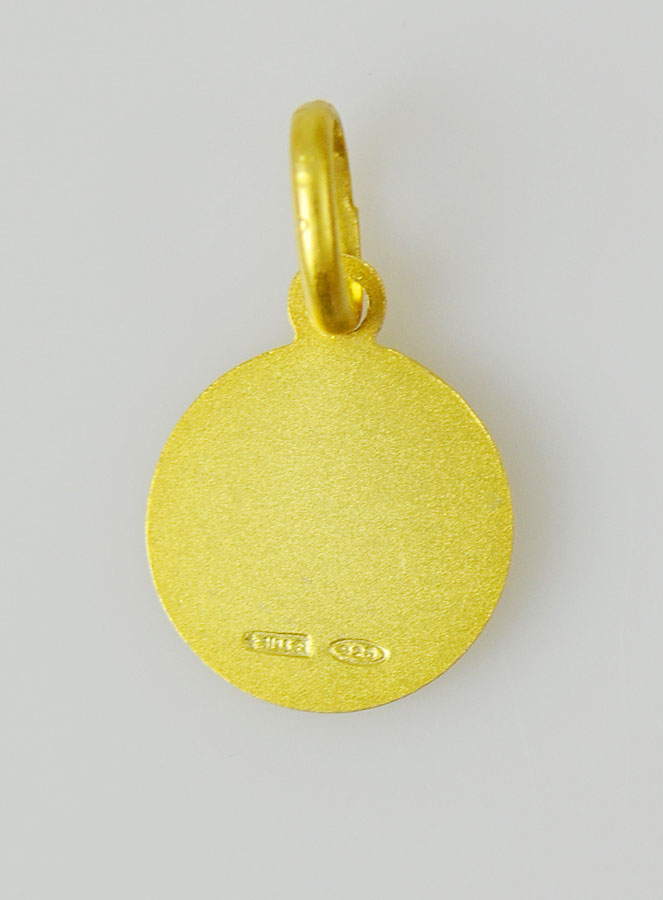 Médaille en Plaqué Or - Padre Pio - 10mm (pic 4)