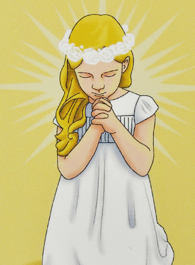 Carte de Première Communion - Ô Jésus - Modèle Fille (pic 3)