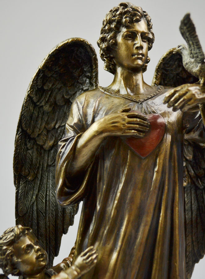 Statue de l'Archange Chamael en Bronze - 31cm (pic 4)