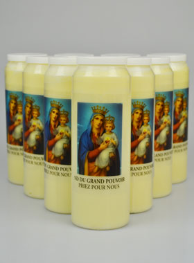 Lot de 10 Bougies de Neuvaine à Notre Dame du Grand Pouvoir (pic 1)